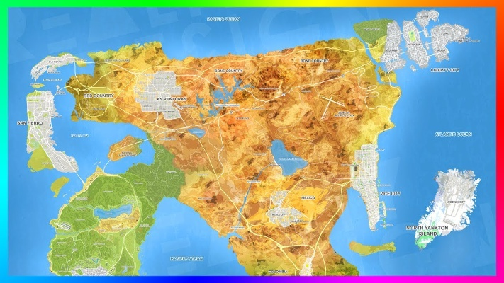 罪恶都市领衔！GTA6雷奥尼达州五大板块地图区域细节曝光