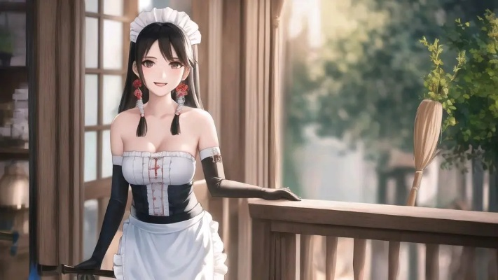 蒂法也能下乡当女仆 AI真是太好用了的动态图