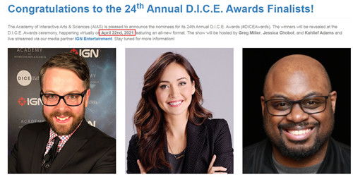 DICE大奖现场，羊蹄山之魂女主演员笑容自信亮相