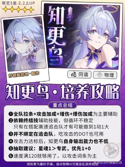 星穹铁道知更鸟怎么玩？零氪满命通用培养+配队实战全攻略
