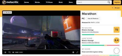 马拉松成Metacritic评分最低Bungie游戏，玩家期待为何落空？