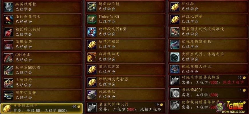 魔兽世界中级工程学，分类型匹配热门需求，2026新手赚金进阶全攻略