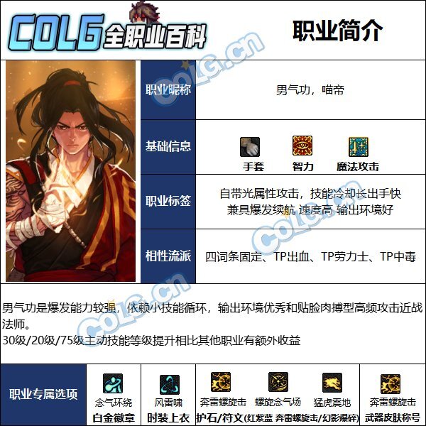 2026雾神版本DNF男气功职业类型解析 毕业打造刷图入门全攻略